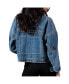 Women's Carolina Panthers First Finish Medium Denim Full-Button Jacket