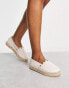 Truffle Collection Wide Fit studded espadrille shoes in beige