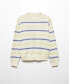 Women's Round-Neck Striped Sweater