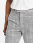 Mennace straight leg suit trousers in grey check