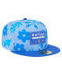 Men's Blue Dallas Mavericks Palm Fronds 2-Tone 59FIFTY Fitted Hat