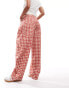 Reclaimed Vintage barrel leg trouser in red gingham