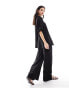 The Frolic vanora relaxed beach trouser co-ord in black