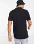 Jack & Jones Essentials slim fit pique logo polo in black