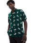 Polo Ralph Lauren short sleeve all over P-wing logo print shirt classic oversized fit in green