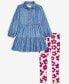 Girls Cotton Chambray Shirtdress, Created for Macy's