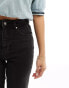 Bershka Petite comfort fit mom jean in black