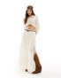 Miss Selfridge broderie tiered maxi skirt in cream