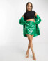 ASOS EDITION sequin mini skirt in green