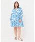 Plus Size Amy Med Geo Dress