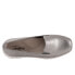 Trotters Universal T2110-033 Womens Silver Wide Leather Loafer Flats Shoes