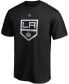 Men's Quinton Byfield Black Los Angeles Kings Authentic Stack Name and Number T-shirt