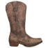 Roper Riley Scroll Embroidery Snip Toe Cowboy Womens Brown Casual Boots 09-021-