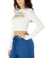 Juniors' Feel Good Classic Long-Sleeve Cropped Top