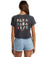 Juniors' Para Paradise Graphic Cropped Tee