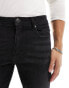 DTT stretch tapered fit jeans in washed black