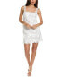 Stellah 3D Floral Lace Mini Dress Women's White M