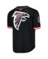 Men's Bijan Robinson Black Atlanta Falcons Mesh Baseball Button-Up T-shirt