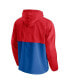 Men's Royal, Red LA Clippers Anorak Block Party Windbreaker Half-Zip Hoodie Jacket