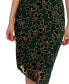 Women's Floral Metallic Midi Sheath Dress