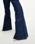 ASOS DESIGN Hourglass sculpting super stretch flare jeans in dark blue