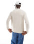 Polo Ralph Lauren lounge long sleeve t-shirt with chest text logo in cream