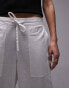 Topshop straight leg linen trouser in white