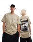 Dickies north plain short sleeve back print t-shirt in khaki- exclusive to asos