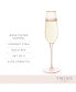 Rose Crystal Champagne Flute Set