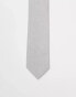 ASOS DESIGN tie with texture in grey