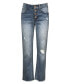 Big Girls Button Fly Destructed Straight Leg Jeans