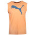 Puma Essentials Logo Crew Neck Sleeveless T-Shirt Mens Orange Casual Tops 587875