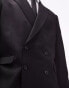 Topman oversized wool suit jacket in black