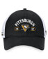 Men's Black/White Pittsburgh Penguins Free Kick Trucker Adjustable Hat