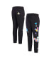 Women's Black Mickey Mouse Icons Expression Fleece Jogger