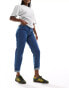 DTT Lou mom jeans in mid blue wash