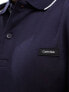 Calvin Klein stretch pique tipping polo shirt in night sky