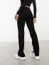 & Other Stories high waist tailored flared trousers with clean waistband in black