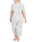 Plus Size 2-Pc. Cotton Cropped Pajamas Set, Created for Macy's