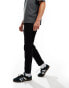 DTT rigid cropped tapered fit jeans in black