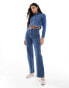 Vero Moda rhinestone denim jacket co-ord in medium blue