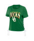 Women's Green Oregon Ducks Side Lace-Up Modest Crop T-shirt