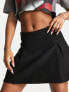 Only pleat detail mini skirt in black