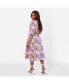 Plus Size Elena Tropical Print A-Line Midi Dress