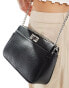 Accessorize gold chain crossbody / shoulder bag in black