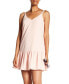 Trina Turk 154412 Women's Conservatory V-Neck Peplum Hem Dress Peach Cream Sz. 2