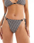 Reclaimed Vintage triangle bikini bottom in gingham with bows