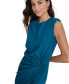 Women's Sleeveless Drape-Front Sleeveless Sheath Dress