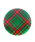 Christmas Plaid 11" Set of 6 Dinner Plate