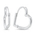 Romantic silver earrings in the shape of hearts EA1040W